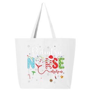 Merry Christmas Nurse Pediatric Nurse Christmas Pattern 25L Jumbo Tote