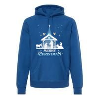 Merry Christmas Nativity Scene North Star Jesus Cute Gift Premium Hoodie