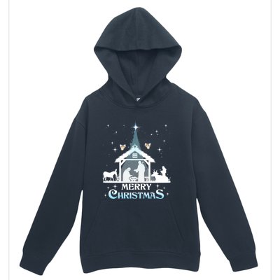 Merry Christmas Nativity Scene North Star Jesus Cute Gift Urban Pullover Hoodie