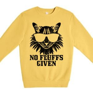 Maine Coon No Fluffs Given Cat Mom Dad Funny Cat Maine Coon Gift Premium Crewneck Sweatshirt