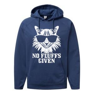 Maine Coon No Fluffs Given Cat Mom Dad Funny Cat Maine Coon Gift Performance Fleece Hoodie