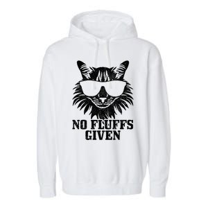 Maine Coon No Fluffs Given Cat Mom Dad Funny Cat Maine Coon Gift Garment-Dyed Fleece Hoodie