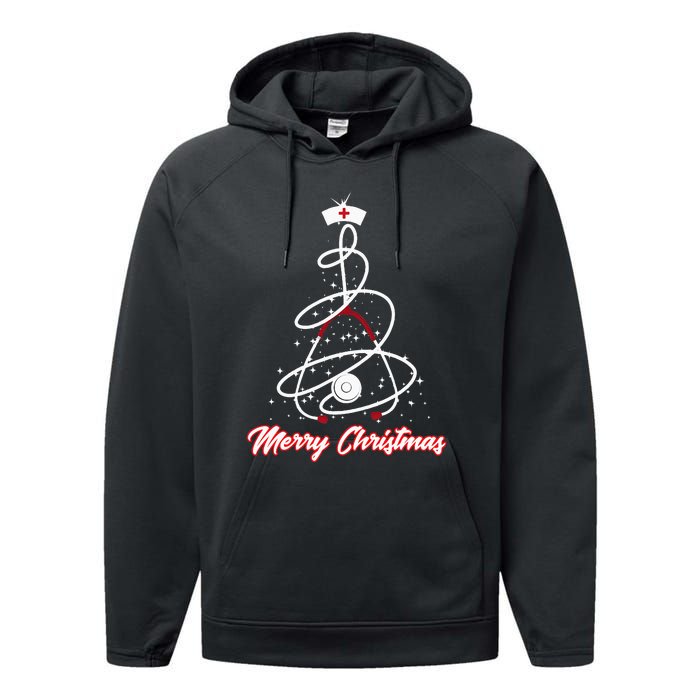 Merry Christmas Nurse Yuletide Practitioners Cute Gift Performance Fleece Hoodie