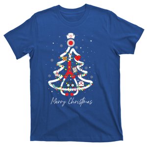 Merry Christmas Nurse Stethoscope Christmas Tree Funny Gift Funny Gift T-Shirt