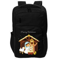 Merry Christmas Nativity Scene Christian Faith Holiday Impact Tech Backpack