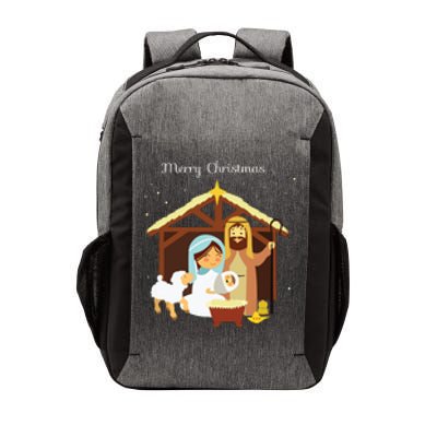 Merry Christmas Nativity Scene Christian Faith Holiday Vector Backpack