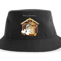 Merry Christmas Nativity Scene Christian Faith Holiday Sustainable Bucket Hat