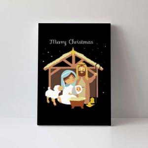 Merry Christmas Nativity Scene Christian Faith Holiday Canvas