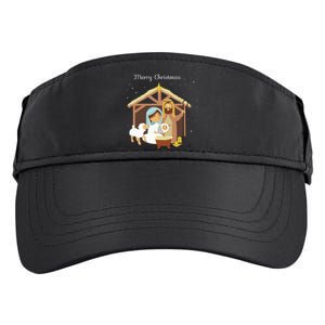 Merry Christmas Nativity Scene Christian Faith Holiday Adult Drive Performance Visor