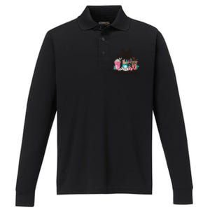 Merry Christmas Neonatal Nurse Coffee And Hot Cocoa Christmas Gift Performance Long Sleeve Polo