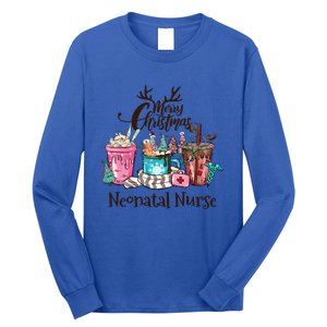 Merry Christmas Neonatal Nurse Coffee And Hot Cocoa Christmas Gift Long Sleeve Shirt