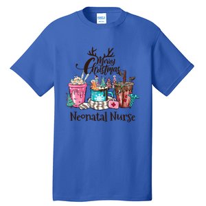 Merry Christmas Neonatal Nurse Coffee And Hot Cocoa Christmas Gift Tall T-Shirt