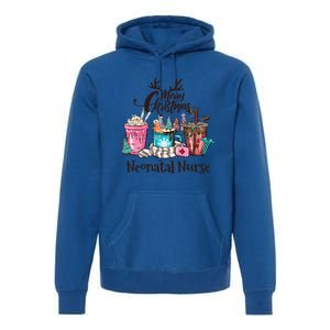 Merry Christmas Neonatal Nurse Coffee And Hot Cocoa Christmas Gift Premium Hoodie