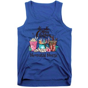 Merry Christmas Neonatal Nurse Coffee And Hot Cocoa Christmas Gift Tank Top