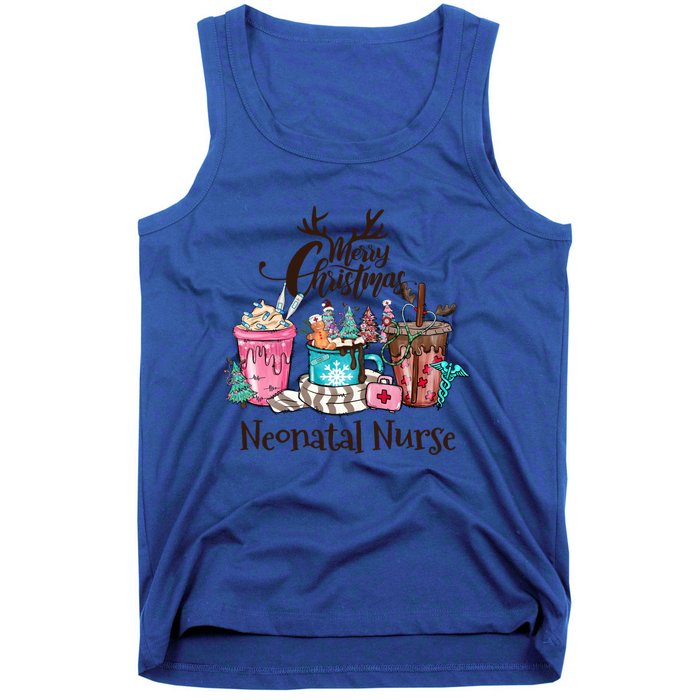 Merry Christmas Neonatal Nurse Coffee And Hot Cocoa Christmas Gift Tank Top