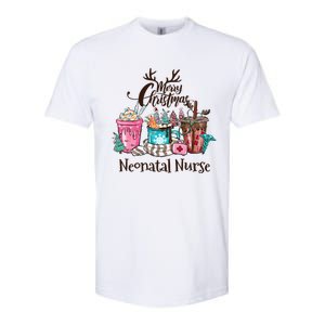 Merry Christmas Neonatal Nurse Coffee And Hot Cocoa Christmas Gift Softstyle CVC T-Shirt