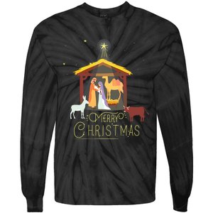 Merry Christmas Nativity Scene North Star Baby Jesus Short Sleeve Tie-Dye Long Sleeve Shirt