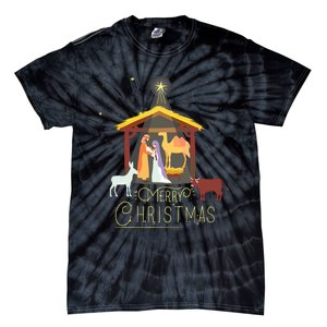 Merry Christmas Nativity Scene North Star Baby Jesus Short Sleeve Tie-Dye T-Shirt