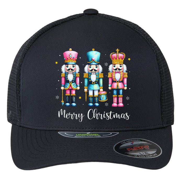 Merry Christmas Nutcracker Ballet Festive Xmas Flexfit Unipanel Trucker Cap