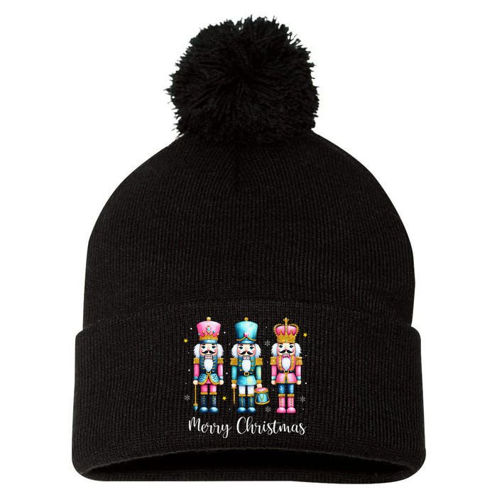 Merry Christmas Nutcracker Ballet Festive Xmas Pom Pom 12in Knit Beanie