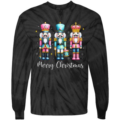 Merry Christmas Nutcracker Ballet Festive Xmas Tie-Dye Long Sleeve Shirt