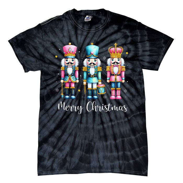 Merry Christmas Nutcracker Ballet Festive Xmas Tie-Dye T-Shirt