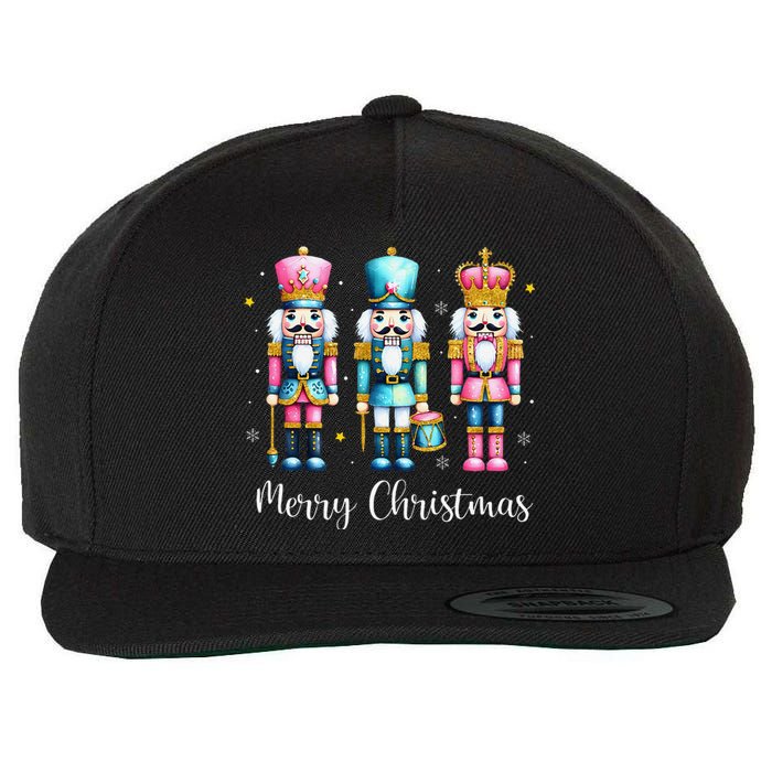 Merry Christmas Nutcracker Ballet Festive Xmas Wool Snapback Cap