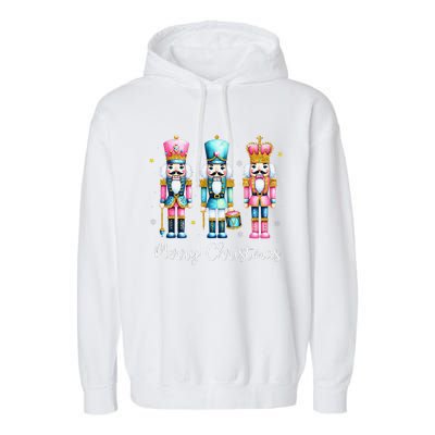 Merry Christmas Nutcracker Ballet Festive Xmas Garment-Dyed Fleece Hoodie