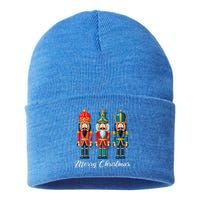 Merry Christmas Nutcracker Ballet Festive Xmas  Sustainable Knit Beanie