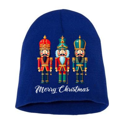 Merry Christmas Nutcracker Ballet Festive Xmas  Short Acrylic Beanie