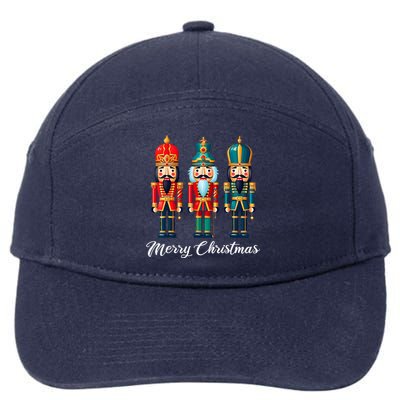 Merry Christmas Nutcracker Ballet Festive Xmas  7-Panel Snapback Hat