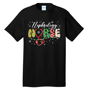 Merry Christmas Nephrology Nurse Xmas Nurses Scrub Tall T-Shirt