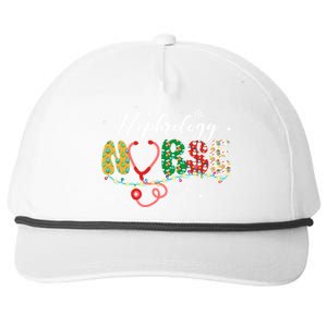 Merry Christmas Nephrology Nurse Xmas Nurses Scrub Snapback Five-Panel Rope Hat