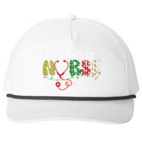 Merry Christmas Nephrology Nurse Xmas Nurses Scrub Snapback Five-Panel Rope Hat