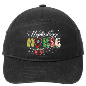 Merry Christmas Nephrology Nurse Xmas Nurses Scrub 7-Panel Snapback Hat