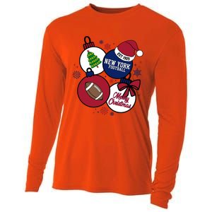 Merry Christmas New York football Est 1925 Cooling Performance Long Sleeve Crew