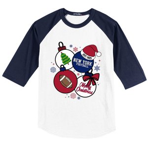 Merry Christmas New York football Est 1925 Baseball Sleeve Shirt