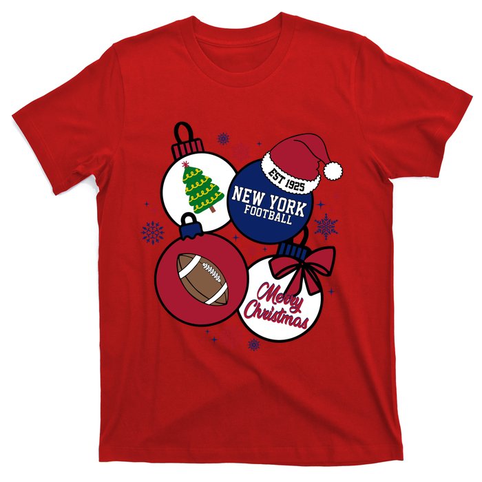 Merry Christmas New York football Est 1925 T-Shirt