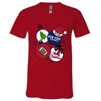 Merry Christmas New York football Est 1925 V-Neck T-Shirt