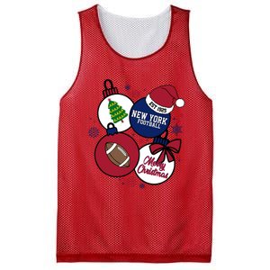 Merry Christmas New York football Est 1925 Mesh Reversible Basketball Jersey Tank