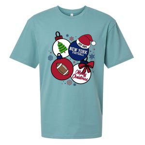 Merry Christmas New York football Est 1925 Sueded Cloud Jersey T-Shirt