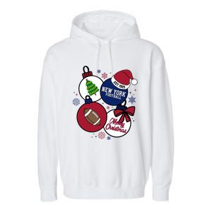 Merry Christmas New York football Est 1925 Garment-Dyed Fleece Hoodie