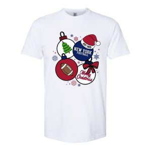 Merry Christmas New York football Est 1925 Softstyle CVC T-Shirt