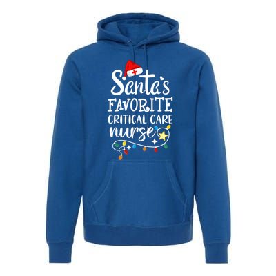 Merry Christmas Nurse Santas Favorite Critical Care Nurse Gift Premium Hoodie