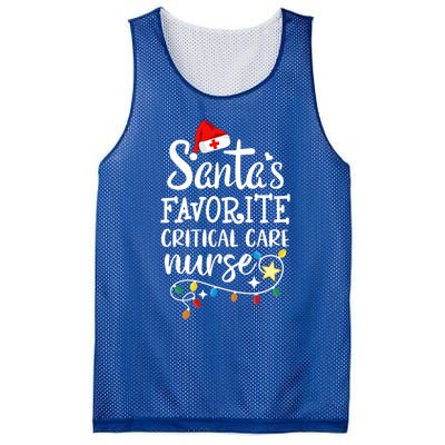 Merry Christmas Nurse Santas Favorite Critical Care Nurse Gift Mesh Reversible Basketball Jersey Tank