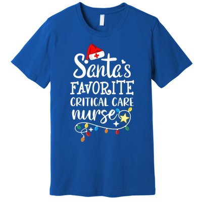 Merry Christmas Nurse Santas Favorite Critical Care Nurse Gift Premium T-Shirt