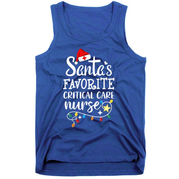 Merry Christmas Nurse Santas Favorite Critical Care Nurse Gift Tank Top