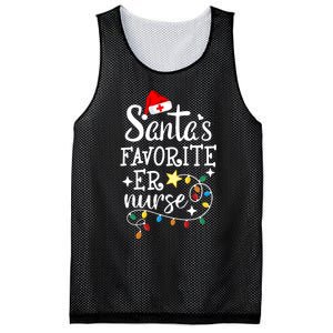 Merry Christmas Nurse Crew Rn Ed SantaS Favorite Er Nurse Mesh Reversible Basketball Jersey Tank