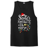 Merry Christmas Nurse Crew Rn Ed SantaS Favorite Er Nurse PosiCharge Competitor Tank