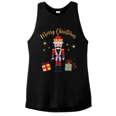 Merry Christmas Nutcracker Ladies PosiCharge Tri-Blend Wicking Tank